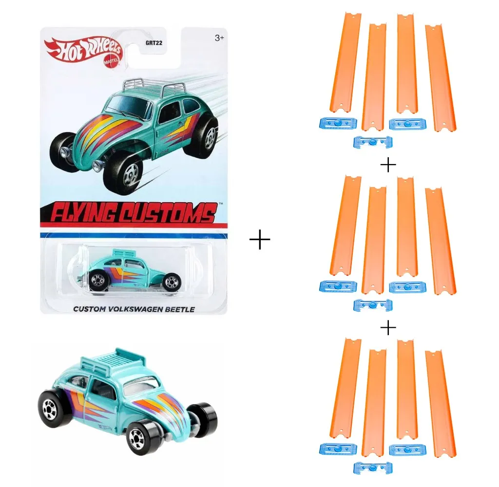 Hot Wheels Track Builder 360cm Orange Runway Set and Custom Volkswagen Beetle Grt22
Hot Wheels Track Builder 360cm Orange Runway Set and Custom Volkswagen Beetle Grt22