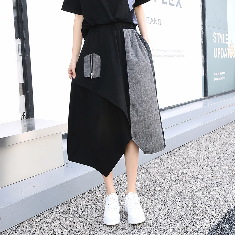 230322 Contrast Color Irregular Skirts Loose Patchwork Asymmetrical Show Casual Elastic Waist Fashion Temperament All-match 202
230322 Contrast Color Irregular Skirts Loose Patchwork Asymmetrical Show Casual Elastic Waist Fashion Temperament All-match 202