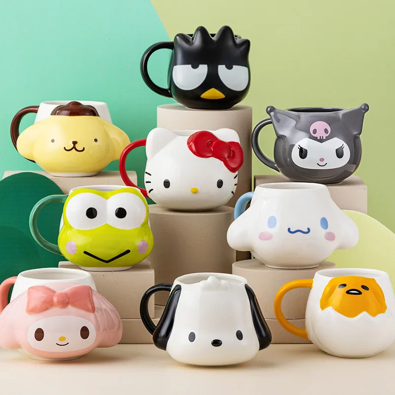 Sanrio Kawaii Hello Kitty Bad Badtz Maru Kuromi Keroppi Mug Ceramic Embossed Three-Dimensional Coffee Mug Holiday Gift 
Sanrio Kawaii Hello Kitty Bad Badtz Maru Kuromi Keroppi Mug Ceramic Embossed Three-Dimensional Coffee Mug Holiday Gift