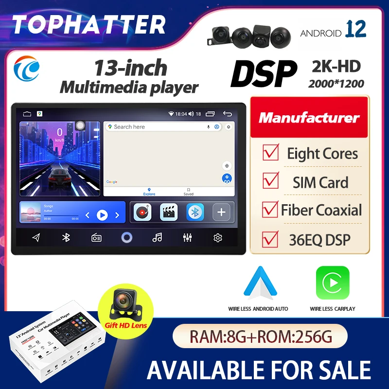 13.1inch Android 8Core Car 8+256G Radio For Volkswagen Toyota Honda KIA Hyundai Ford Carplay Auto Multimedia Player Stereo
13.1inch Android 8Core Car 8+256G Radio For Volkswagen Toyota Honda KIA Hyundai Ford Carplay Auto Multimedia Player Stereo