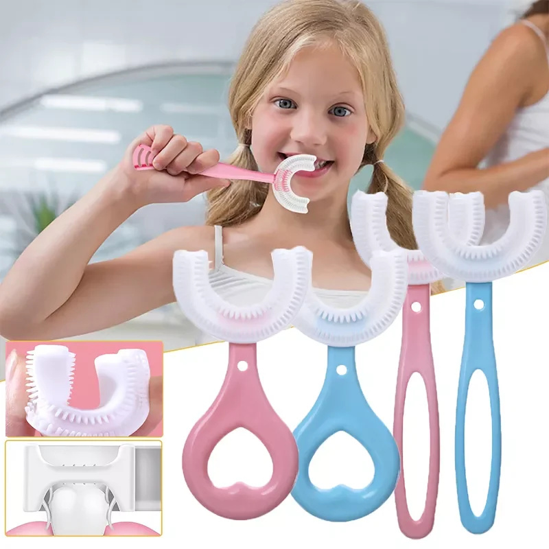 Baby Toothbrush Children 360 Degree U-shaped Child Toothbrush Teethers Baby Brush Silicone Kids Teeth Oral Care Cleaning
Baby Toothbrush Children 360 Degree U-shaped Child Toothbrush Teethers Baby Brush Silicone Kids Teeth Oral Care Cleaning