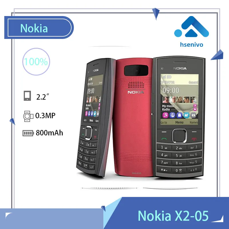 Nokia X2-05 Refurbished-Original Nokia x2-05 Unlocked Phone 2.2" 64MB GSM/WCDMA 2G Phone Free shipping
Nokia X2-05 Refurbished-Original Nokia x2-05 Unlocked Phone 2.2" 64MB GSM/WCDMA 2G Phone Free shipping
