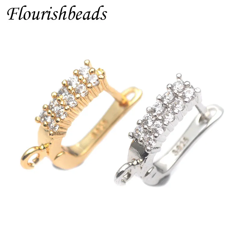 13x15mm New Design Brass Gold Plated Paved Rhinestone CZ Beads Earring Hooks Clasp DIY Jewelry Making 30pcs/lot
13x15mm New Design Brass Gold Plated Paved Rhinestone CZ Beads Earring Hooks Clasp DIY Jewelry Making 30pcs/lot