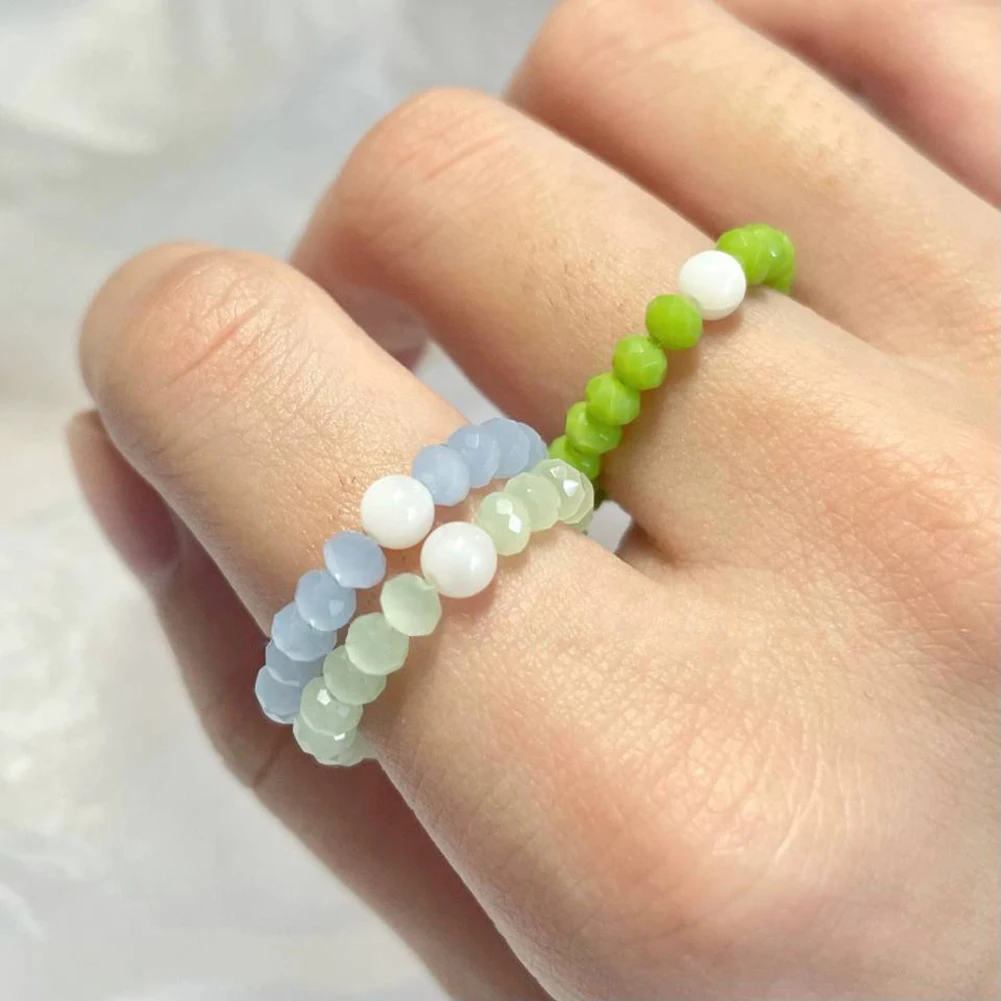 1PC Women's Ring Summer Crystal Beaded Vintage Rings New Korean Women Jewelry Temperament Accessories Sweet Aesthetic Gift
1PC Women's Ring Summer Crystal Beaded Vintage Rings New Korean Women Jewelry Temperament Accessories Sweet Aesthetic Gift
