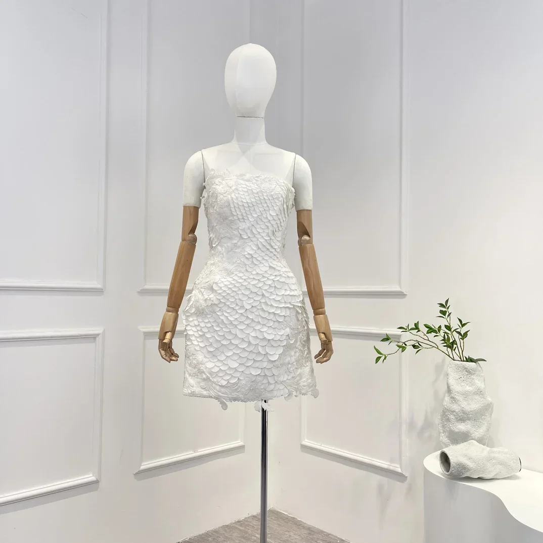 2023 New Top Quality Spring Summer White Linen Cotton Vintage Elegant Pearl Frill Sleeveless Tube Mini Dress for Woman
2023 New Top Quality Spring Summer White Linen Cotton Vintage Elegant Pearl Frill Sleeveless Tube Mini Dress for Woman