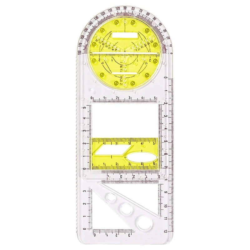 Multifunctional Geometric Ruler Drawing Ruler Geometric Drawing Template Measuring Tool Plastic Draft Rulers
Multifunctional Geometric Ruler Drawing Ruler Geometric Drawing Template Measuring Tool Plastic Draft Rulers