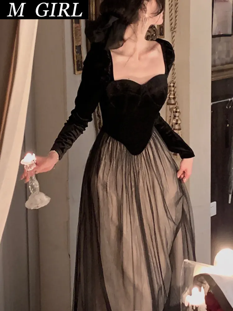 Dresses For Women 2023 Elegant Long Sleeve Midi Dress Woman Slim French Vintage Velvet Dress Party Casual Korean Fashion Dress F
Dresses For Women 2023 Elegant Long Sleeve Midi Dress Woman Slim French Vintage Velvet Dress Party Casual Korean Fashion Dress F