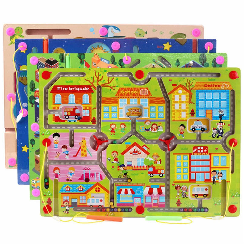 Wooden Toys Montessori Fine Motor Skill Magnetic Track Maze Montessori Toys 2 Years Learning Activities Children Gift D86Y
Wooden Toys Montessori Fine Motor Skill Magnetic Track Maze Montessori Toys 2 Years Learning Activities Children Gift D86Y
