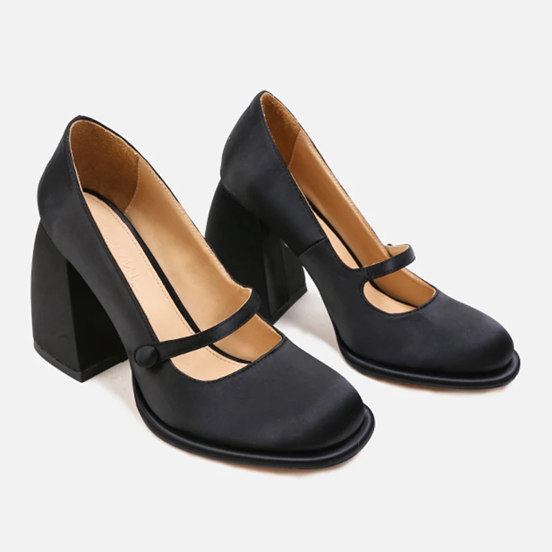 Luxury Women's Shoes French Vintage Satin Mary Jane Shoe Shallow Mouth Flat Buckle High Heels Black Fashion Banquet Bride's Shoe
Luxury Women's Shoes French Vintage Satin Mary Jane Shoe Shallow Mouth Flat Buckle High Heels Black Fashion Banquet Bride's Shoe