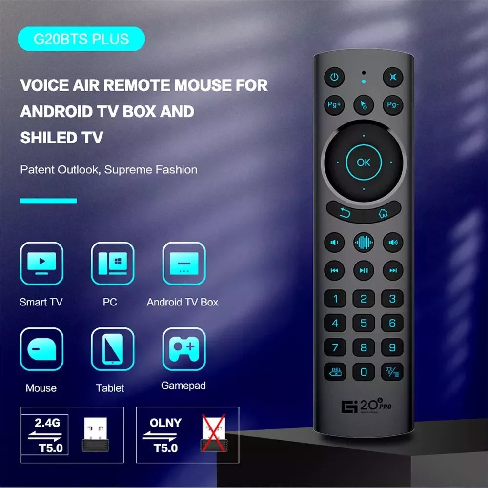 NEW G20BTS Plus G20S PRO 2.4G Wireless Smart Voice Air Mouse Gyroscope IR Learning Backlit Remote Control for Android TV BOX
NEW G20BTS Plus G20S PRO 2.4G Wireless Smart Voice Air Mouse Gyroscope IR Learning Backlit Remote Control for Android TV BOX