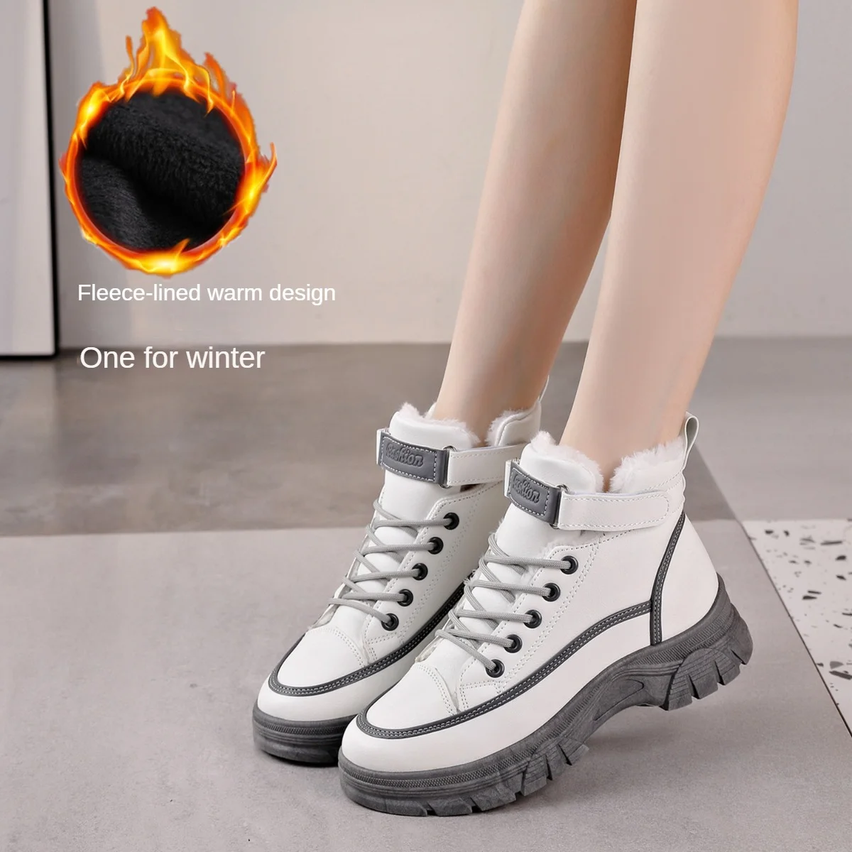 Women's boots with Martin BOOTS women's casual cotton shoes students increased Korean version of the warm winter ankle boots
Women's boots with Martin BOOTS women's casual cotton shoes students increased Korean version of the warm winter ankle boots
