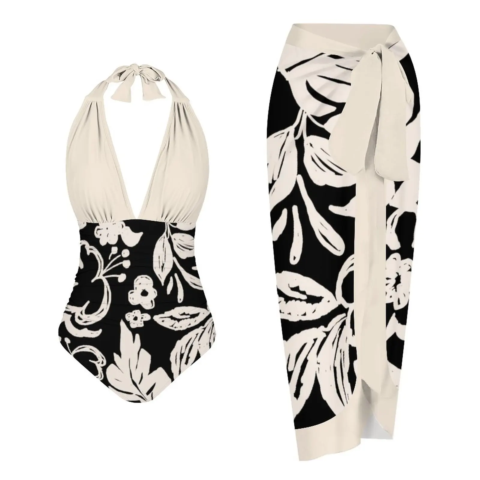 2023 Women Vintage Print Swimsuit Summer Beach Holiday Swimwear Cover Up Set Fashion One Pieces Backless Sexy Bikini Dress
2023 Women Vintage Print Swimsuit Summer Beach Holiday Swimwear Cover Up Set Fashion One Pieces Backless Sexy Bikini Dress