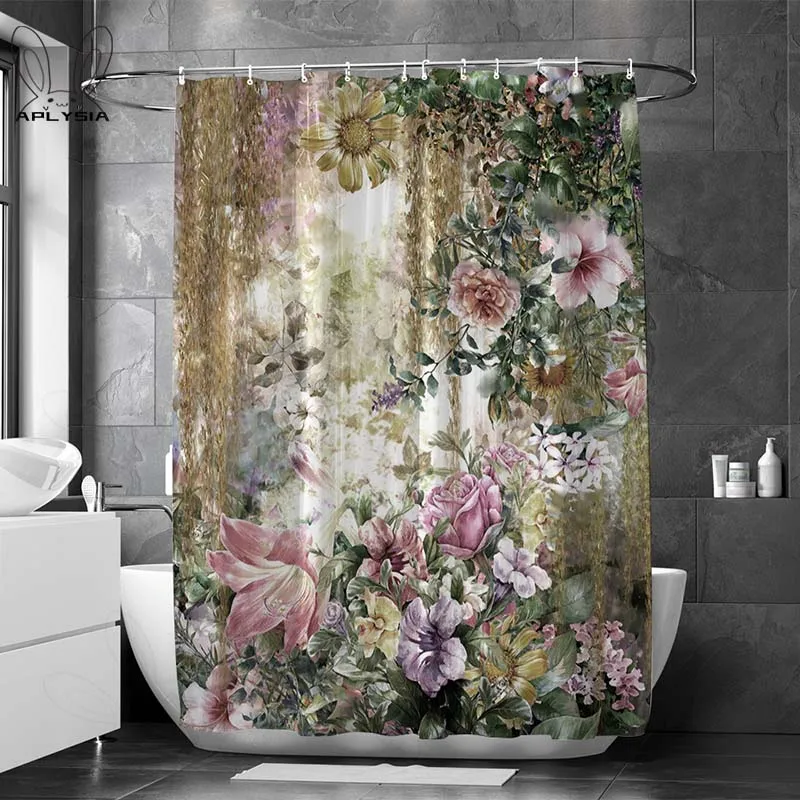 3D Colorful Pastoral Forest Art Garden with Natural Scenery Shower Curtain Healing Bouquet Oil Painting Artwork Waterproof Hooks
3D Colorful Pastoral Forest Art Garden with Natural Scenery Shower Curtain Healing Bouquet Oil Painting Artwork Waterproof Hooks