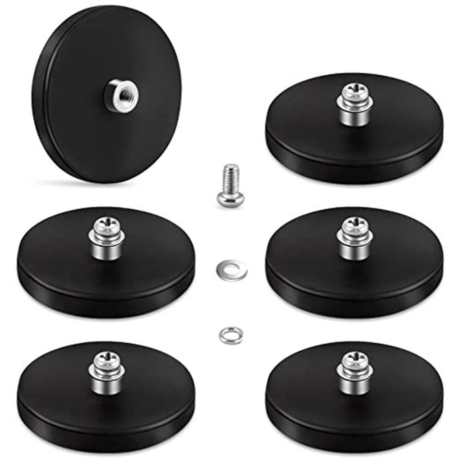Rubber Coated Magnets 6 Pcs Neodymium Magnet Base With M4/M6 Threaded Studs Magnetic Mounting Bracket For Mount Lights Cameras
Rubber Coated Magnets 6 Pcs Neodymium Magnet Base With M4/M6 Threaded Studs Magnetic Mounting Bracket For Mount Lights Cameras