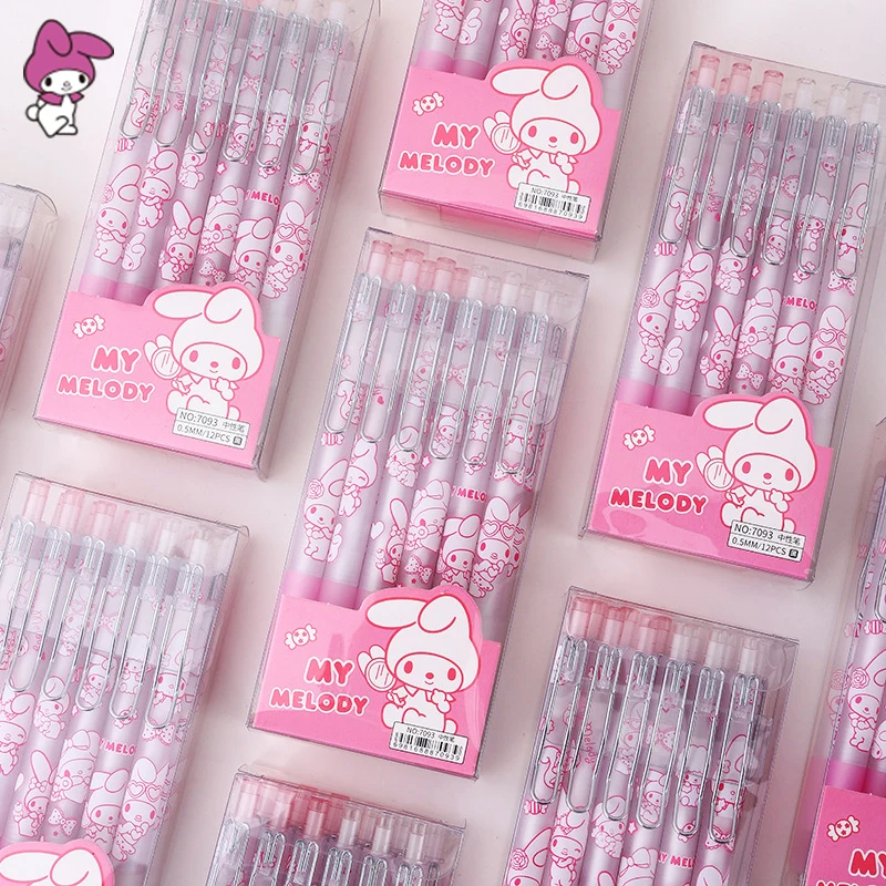 12Pcs Kawaii Sanrio My Melody Neutral Pen Anime Student Examination Write Signature Stationery Baby Toys For Girls Gifts
12Pcs Kawaii Sanrio My Melody Neutral Pen Anime Student Examination Write Signature Stationery Baby Toys For Girls Gifts