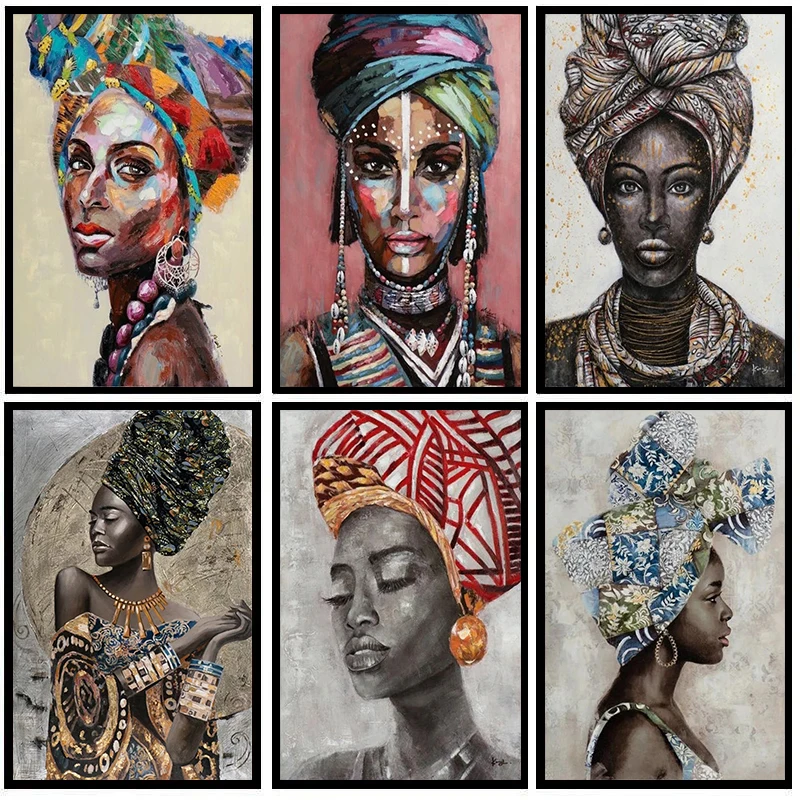African Black Woman Canvas Paintings Print Graffiti Art Posters Abstract African Girl on The Wall Art Pictures Home Decoration
African Black Woman Canvas Paintings Print Graffiti Art Posters Abstract African Girl on The Wall Art Pictures Home Decoration