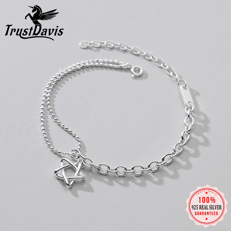 Trustdavis Minimalist 925 Sterling Silver Fashion New Double Layer Chain Star Bracelet For Women Wedding Fine Jewelry DB074
Trustdavis Minimalist 925 Sterling Silver Fashion New Double Layer Chain Star Bracelet For Women Wedding Fine Jewelry DB074