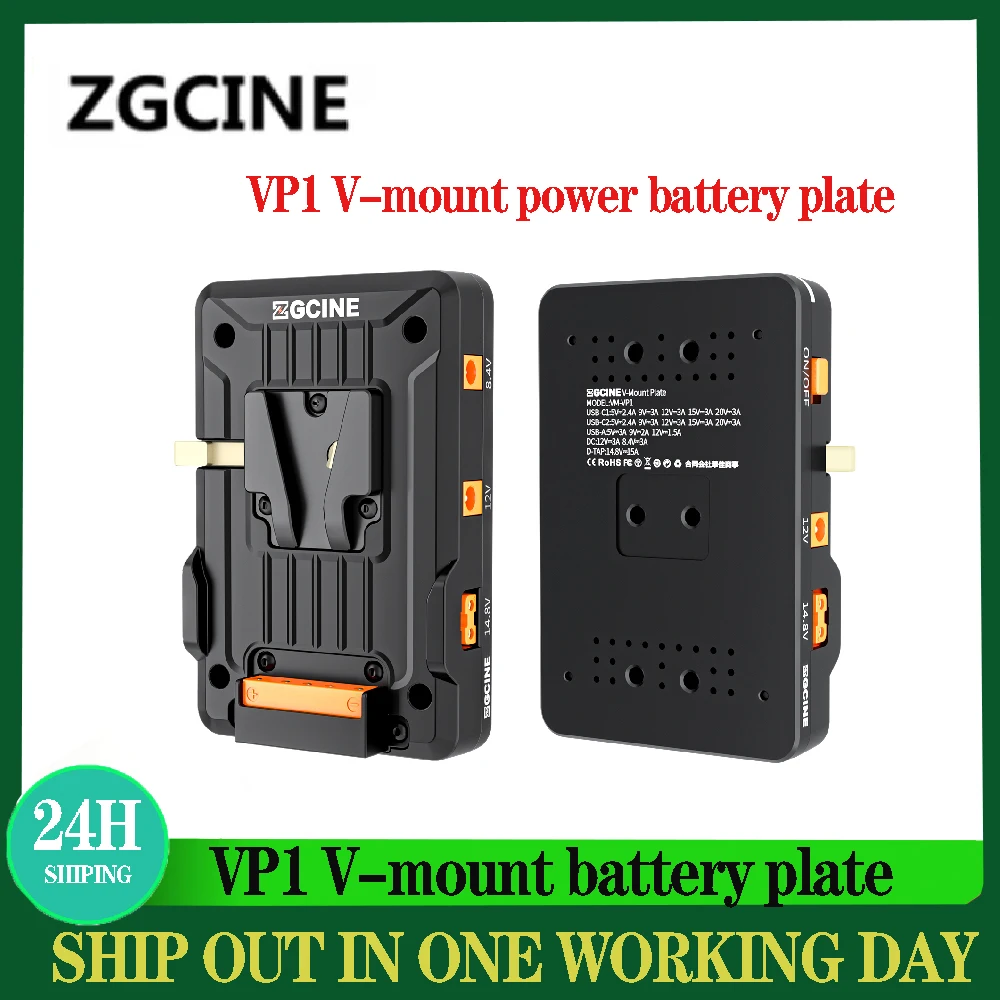 ZGCINE VP1 V-mount power supply system battery plate DSLR 5D/A7/A9/GH battery plate kit for SLR camera photography Accessories
ZGCINE VP1 V-mount power supply system battery plate DSLR 5D/A7/A9/GH battery plate kit for SLR camera photography Accessories