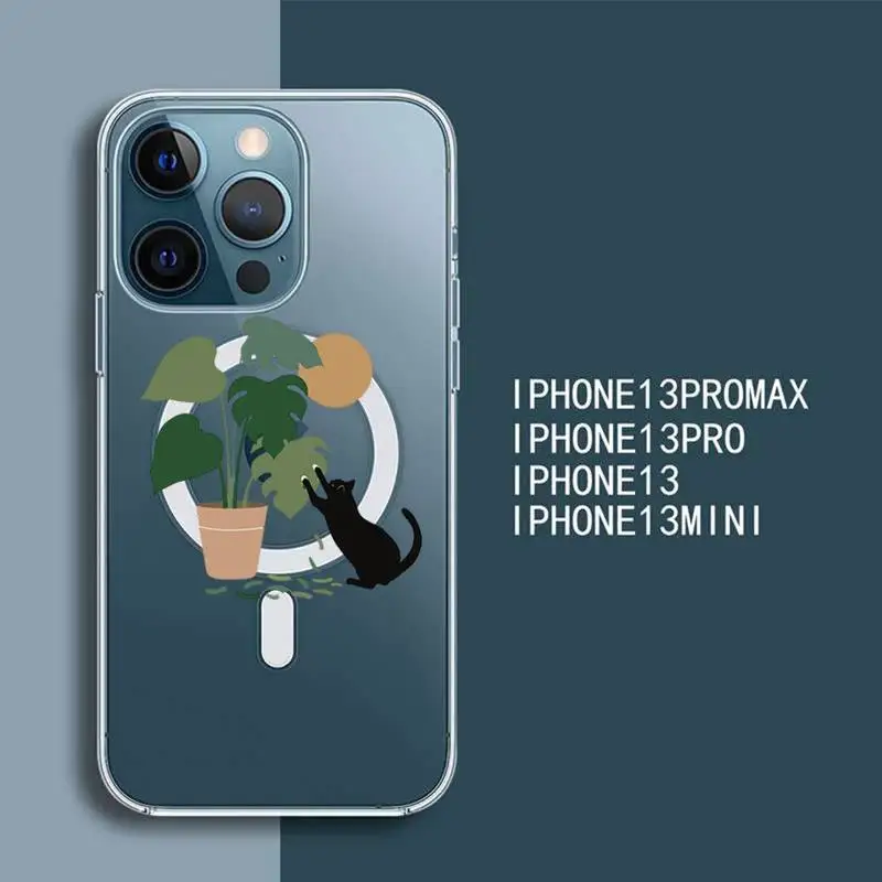 cat and plant banana palm leaves cartoon Transparent Magsafe Magnetic Magnet phone Case For For iPhone 13 12 11 Pro Max Mini
cat and plant banana palm leaves cartoon Transparent Magsafe Magnetic Magnet phone Case For For iPhone 13 12 11 Pro Max Mini