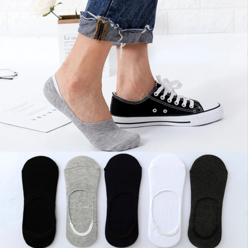 Socks for Men Ankle Cut Short No Show Low Cotton Black White Multipack Non-slip Silicone Summer Breathable Invisible 5pair /Lot
Socks for Men Ankle Cut Short No Show Low Cotton Black White Multipack Non-slip Silicone Summer Breathable Invisible 5pair /Lot