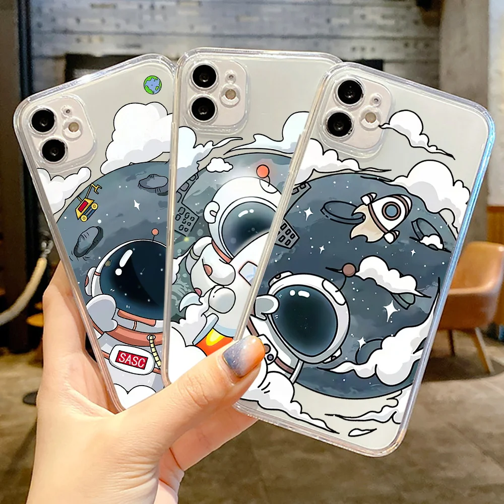 Rocket Astronaut Phone Cases For iPhone 11 13 Pro Max 12 Mini X XR XS 6 6s 7 8 Plus SE 2020 Soft Clear Luxury Cover Coque Funda
Rocket Astronaut Phone Cases For iPhone 11 13 Pro Max 12 Mini X XR XS 6 6s 7 8 Plus SE 2020 Soft Clear Luxury Cover Coque Funda