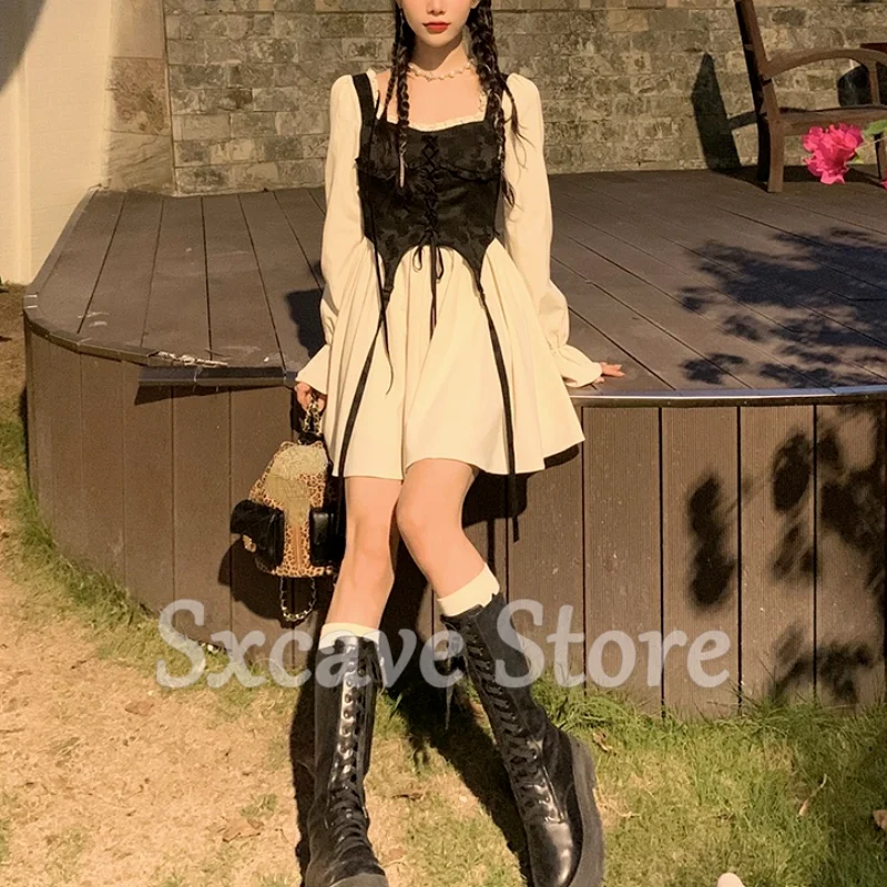 Y2k 2000's Women Mini Dress Kawaii Vintage Lolita Dress Casual Long Sleeve Elegant Clothing
Y2k 2000's Women Mini Dress Kawaii Vintage Lolita Dress Casual Long Sleeve Elegant Clothing