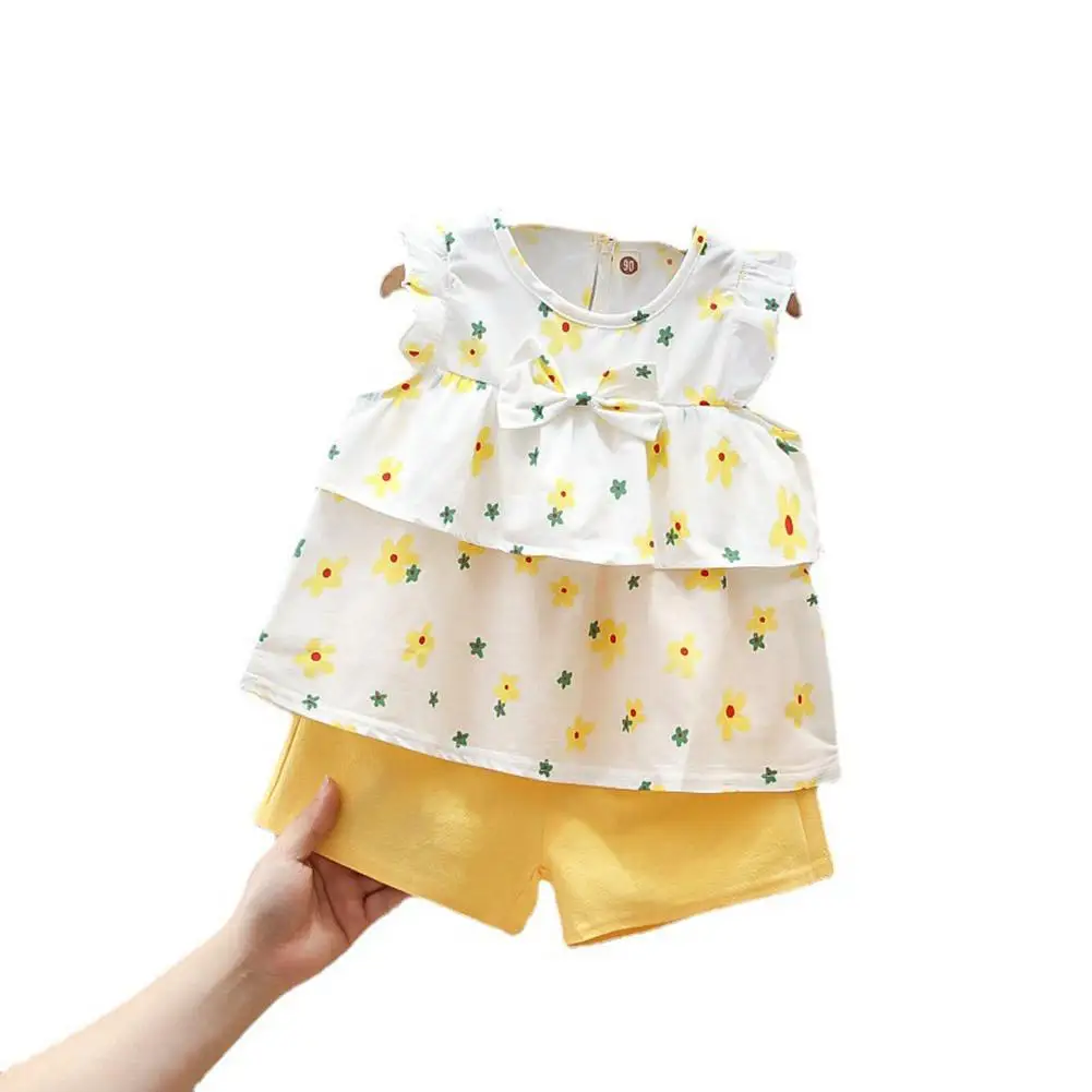 2pcs Girls Vest Summer Suit Sweet Cute Floral Printing Sleeveless Tank Top Shorts Set For Baby Aged 1-4Y
2pcs Girls Vest Summer Suit Sweet Cute Floral Printing Sleeveless Tank Top Shorts Set For Baby Aged 1-4Y