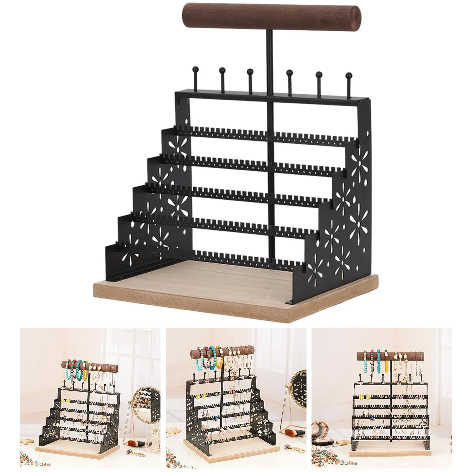 Stair Steps Earring Bracelet Necklace Holder Stand Organizer Contemporary
Stair Steps Earring Bracelet Necklace Holder Stand Organizer Contemporary