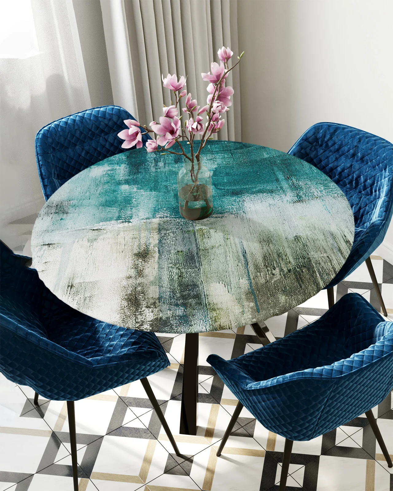 Abstract Art Ocean Oil Painting Style Round Rectangular Waterproof Elastic Tablecloth Home Kitchen Dining Room Table Cloth Cover 
Abstract Art Ocean Oil Painting Style Round Rectangular Waterproof Elastic Tablecloth Home Kitchen Dining Room Table Cloth Cover