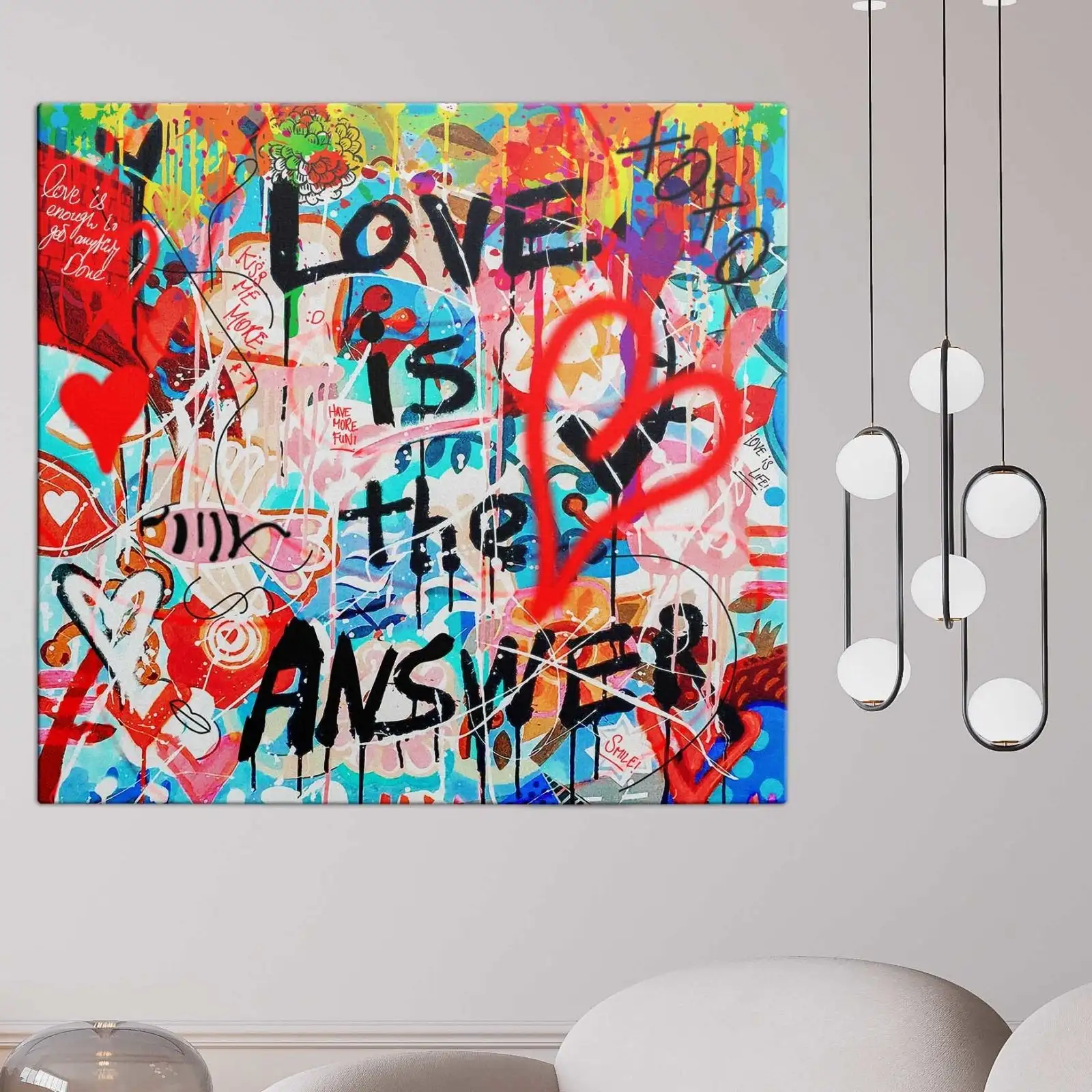 Love Is The Answer Street Graffiti Canvas Painting Pop Art Poster Home Decor Wall Art Picture For Living Room Frameless
Love Is The Answer Street Graffiti Canvas Painting Pop Art Poster Home Decor Wall Art Picture For Living Room Frameless