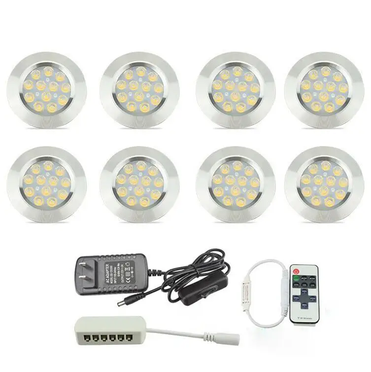 12V Dimmable LED Under Cabinet Light Kit Ultra-thin led Puck Lights With RF Remote Controller Stick On Lights for Kitchen Closet
12V Dimmable LED Under Cabinet Light Kit Ultra-thin led Puck Lights With RF Remote Controller Stick On Lights for Kitchen Closet