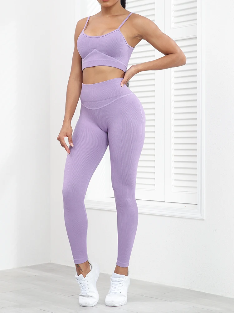 SVOKOR Women Seamless Yoag Suit 2PCS Workout Outfit High Waist Elastic Sport Legging Anti-Sweat Running Bra With Pad Sportswear
SVOKOR Women Seamless Yoag Suit 2PCS Workout Outfit High Waist Elastic Sport Legging Anti-Sweat Running Bra With Pad Sportswear
