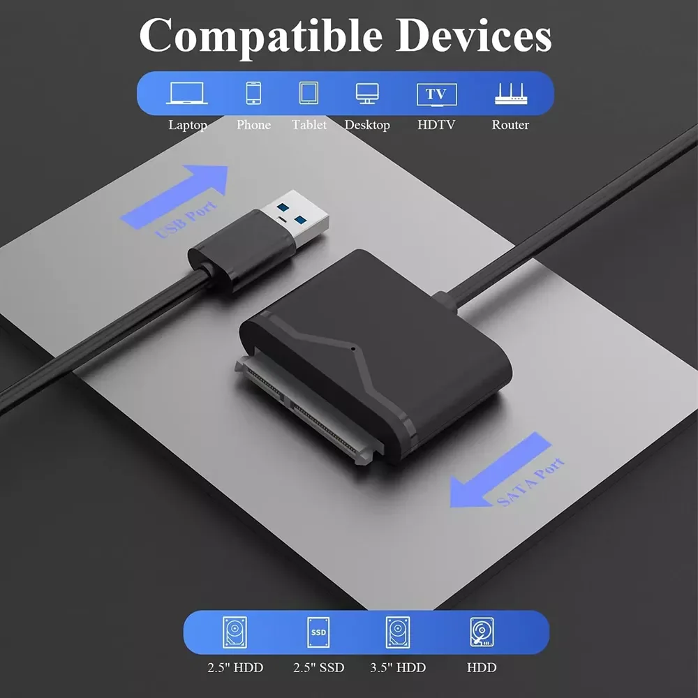 Кабель-адаптер USB3.0 на SATAⅢ для жесткого диска, адаптер SATA на USB A 5 Гбит/с, Кабель-адаптер, внешний разъем для жесткого диска, конвертер USB для 2,...
Кабель-адаптер USB3.0 на SATAⅢ для жесткого диска, адаптер SATA на USB A 5 Гбит/с, Кабель-адаптер, внешний разъем для жесткого диска, конвертер USB для 2,...