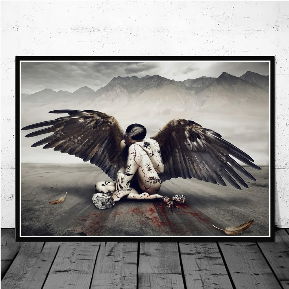 The Girl With Eagle Wings Canvas Art Prints Wounded Angel Poster Painting On Modern Wall Picture For Living Room Decoration
The Girl With Eagle Wings Canvas Art Prints Wounded Angel Poster Painting On Modern Wall Picture For Living Room Decoration