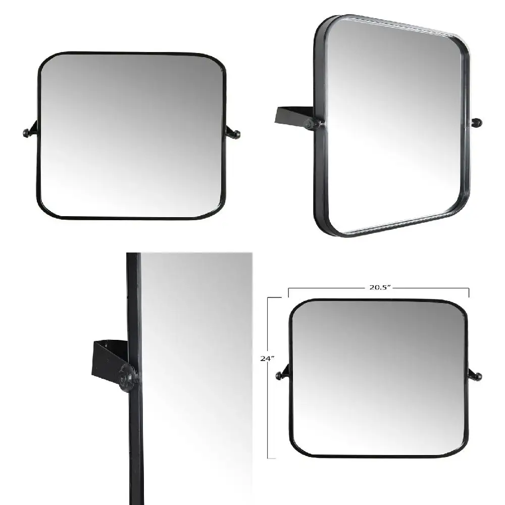 Elegant, Gorgeous 4.75" x 24" Rectangle Pivoting Black Metal Wall Mirror - The Perfect Home Decoration for You!
Elegant, Gorgeous 4.75" x 24" Rectangle Pivoting Black Metal Wall Mirror - The Perfect Home Decoration for You!