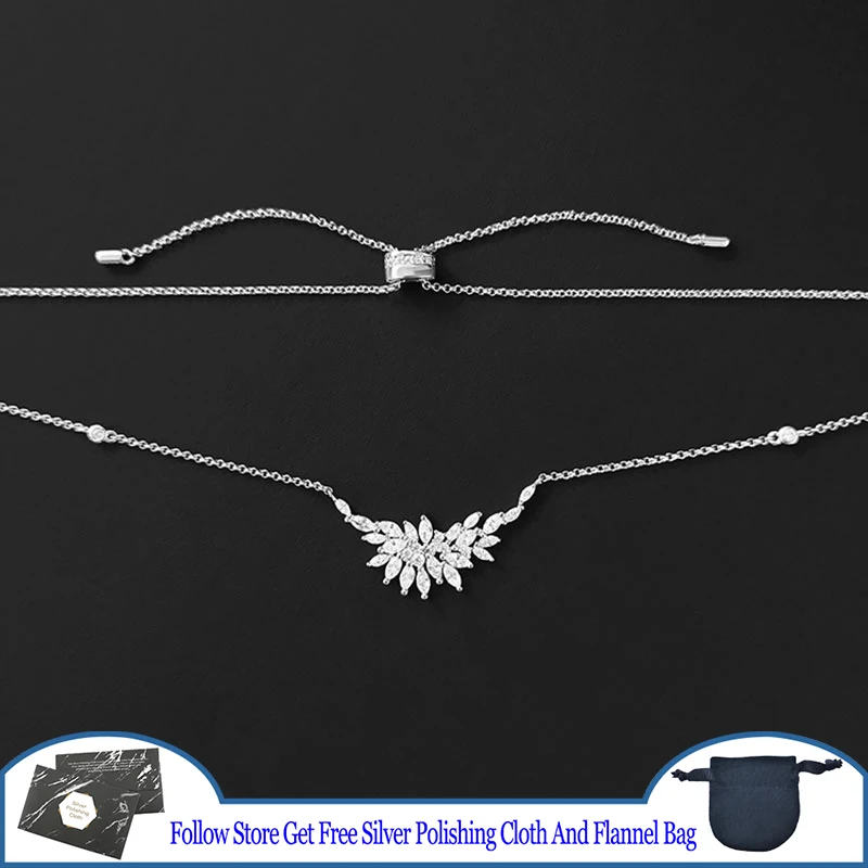 Olive Leaf Inlaid Gem Necklace S925 Sterling Silver Adjustable Leaf Shape Elegant Women Wedding Feast Classic Indian Jewelry New
Olive Leaf Inlaid Gem Necklace S925 Sterling Silver Adjustable Leaf Shape Elegant Women Wedding Feast Classic Indian Jewelry New