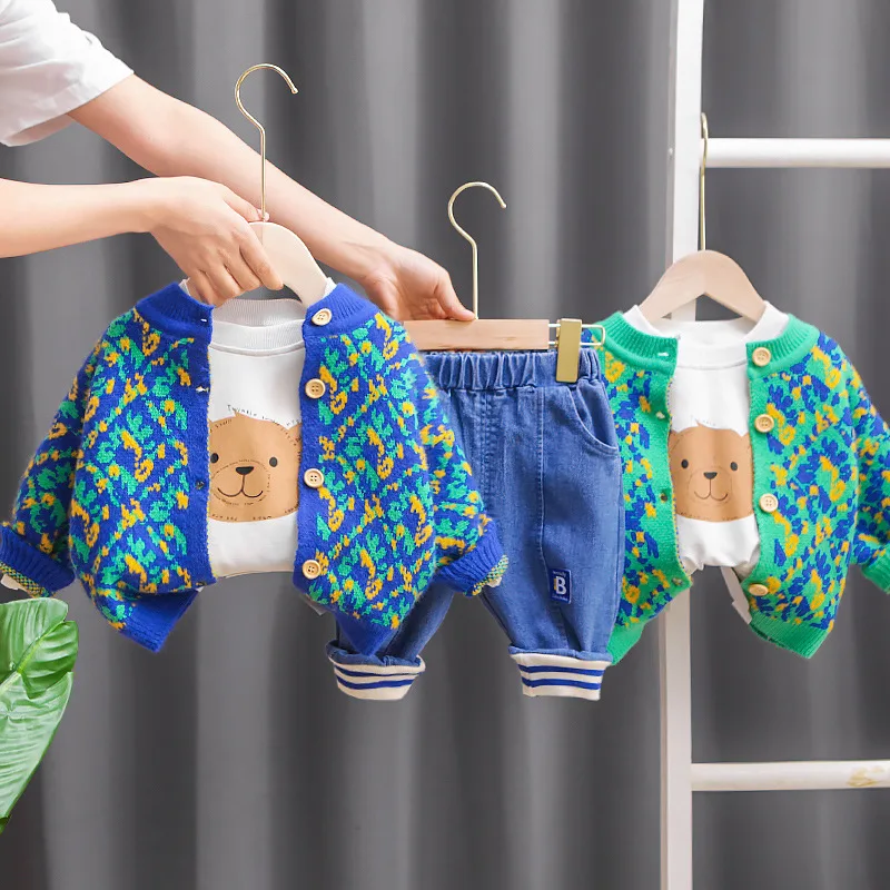 Boys Clothes Sets Spring Autumn Children Woolen Jackets Sweatshirts Pants 3pcs Tracksuits For Baby 1 To 5 Years Old Kids Suit
Boys Clothes Sets Spring Autumn Children Woolen Jackets Sweatshirts Pants 3pcs Tracksuits For Baby 1 To 5 Years Old Kids Suit
