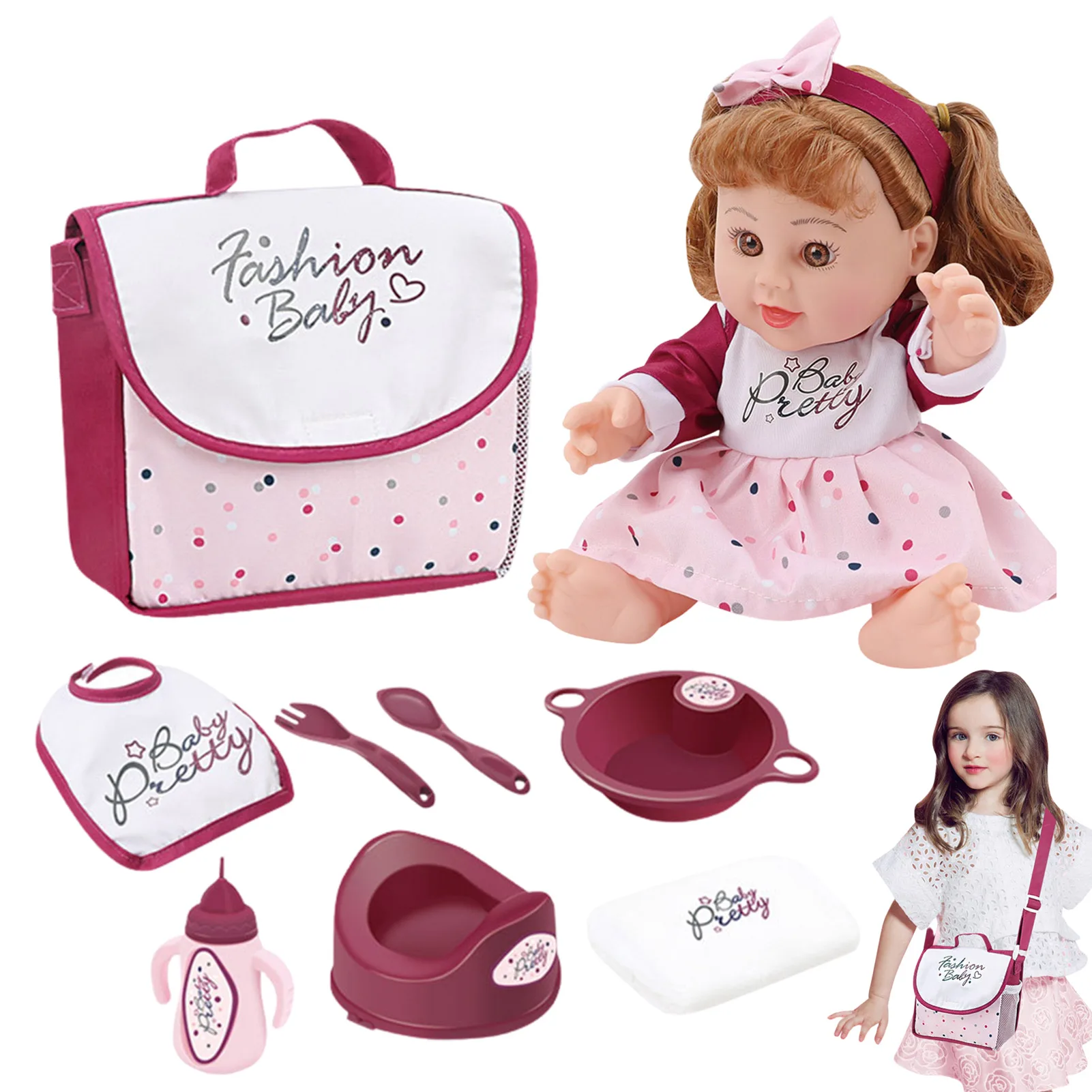 New 16/27cm Mini Fashionable Sounding Toy Doll With Clothes Miniature Kids Dolls with 3D Eyes Girls Baby Birthday Gifts
New 16/27cm Mini Fashionable Sounding Toy Doll With Clothes Miniature Kids Dolls with 3D Eyes Girls Baby Birthday Gifts