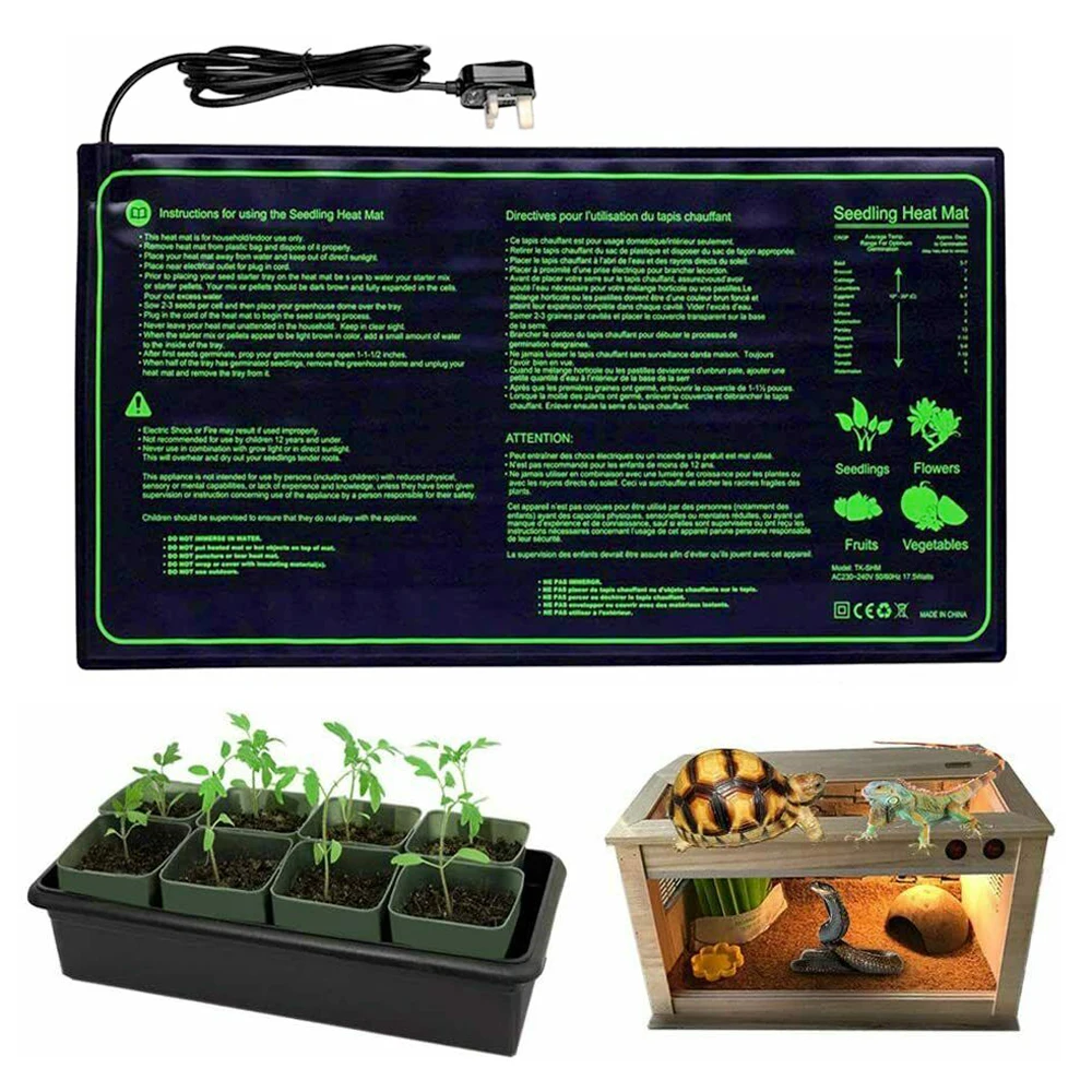 1 Pc Seedling Heat Mat Plant Seed Germination Growth Heat Mat for garden 50x25cm 18W Garden Greenhouse Supplies UK Plug
1 Pc Seedling Heat Mat Plant Seed Germination Growth Heat Mat for garden 50x25cm 18W Garden Greenhouse Supplies UK Plug