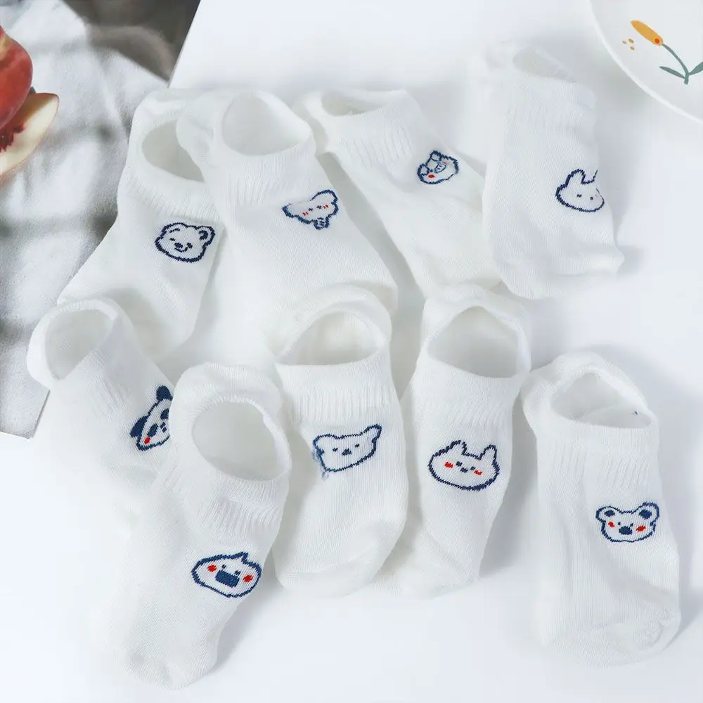 Women Silicone Non-slip Invisible Socks Summer White Cotton Low Cut Boat Sock Female Cartoon Bear No show Slipper Socks Hosiery
Women Silicone Non-slip Invisible Socks Summer White Cotton Low Cut Boat Sock Female Cartoon Bear No show Slipper Socks Hosiery