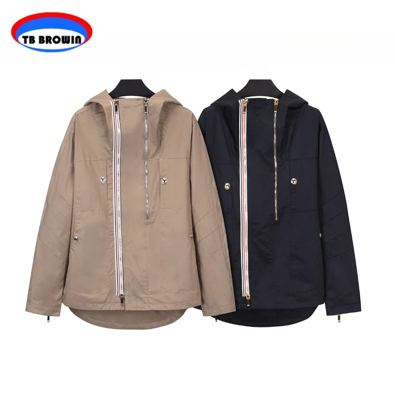 TB BROWIN Thom Hooded Jacket Men Autumn Winter Fashion Ribbon Double Zipper Long Sleeve Tops Y2K Casual Stripe Solid Long Coats
TB BROWIN Thom Hooded Jacket Men Autumn Winter Fashion Ribbon Double Zipper Long Sleeve Tops Y2K Casual Stripe Solid Long Coats