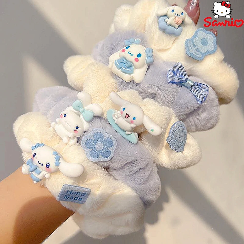 Sanrio Kawaii Cinnamoroll Plush Hair Rope Cute Elastic Headband Cartoon Hair Band Stuffed Anime Hair Accessories Girl Gift
Sanrio Kawaii Cinnamoroll Plush Hair Rope Cute Elastic Headband Cartoon Hair Band Stuffed Anime Hair Accessories Girl Gift