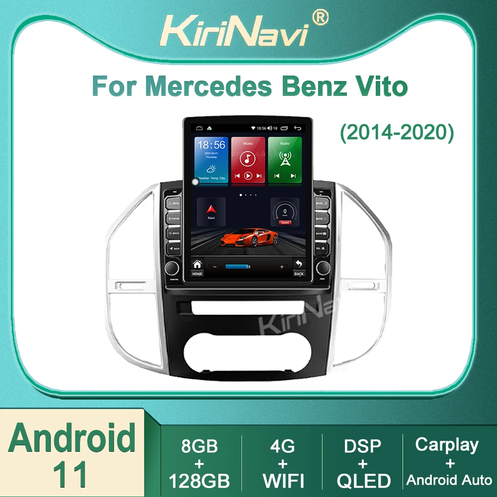 

Автомагнитола Kirinavi для Mercedes Benz VITO 2014-2020 Android 11, GPS-навигация, автомобильное радио, DVD, мультимедийный видеоплеер, Авторадио, стерео