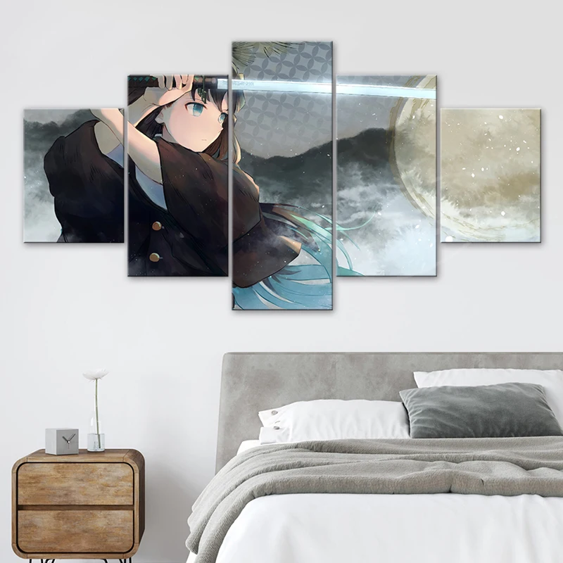 Anime Hd Print Demon Slayer Picture Wall Art 5 Pcs Modular Painting Tokitou Muichirou Poster Canvas Living Room Home Decor Frame
Anime Hd Print Demon Slayer Picture Wall Art 5 Pcs Modular Painting Tokitou Muichirou Poster Canvas Living Room Home Decor Frame