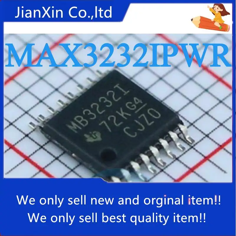 10 шт., 100% оригинальные новые трансиверы MAX3232CPWR/MAX3232IPWR MA3232C/MB3232I TSSOP16
10 шт., 100% оригинальные новые трансиверы MAX3232CPWR/MAX3232IPWR MA3232C/MB3232I TSSOP16