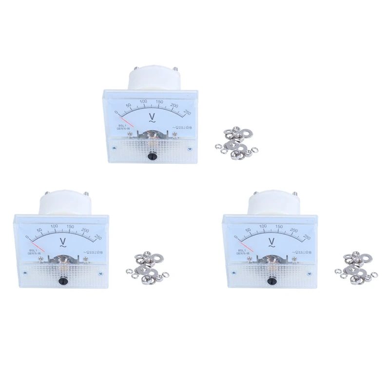 3X Analog 85L1 AC 250 V Panel Meter Voltmeter Measuring Device Installation Equipment
3X Analog 85L1 AC 250 V Panel Meter Voltmeter Measuring Device Installation Equipment