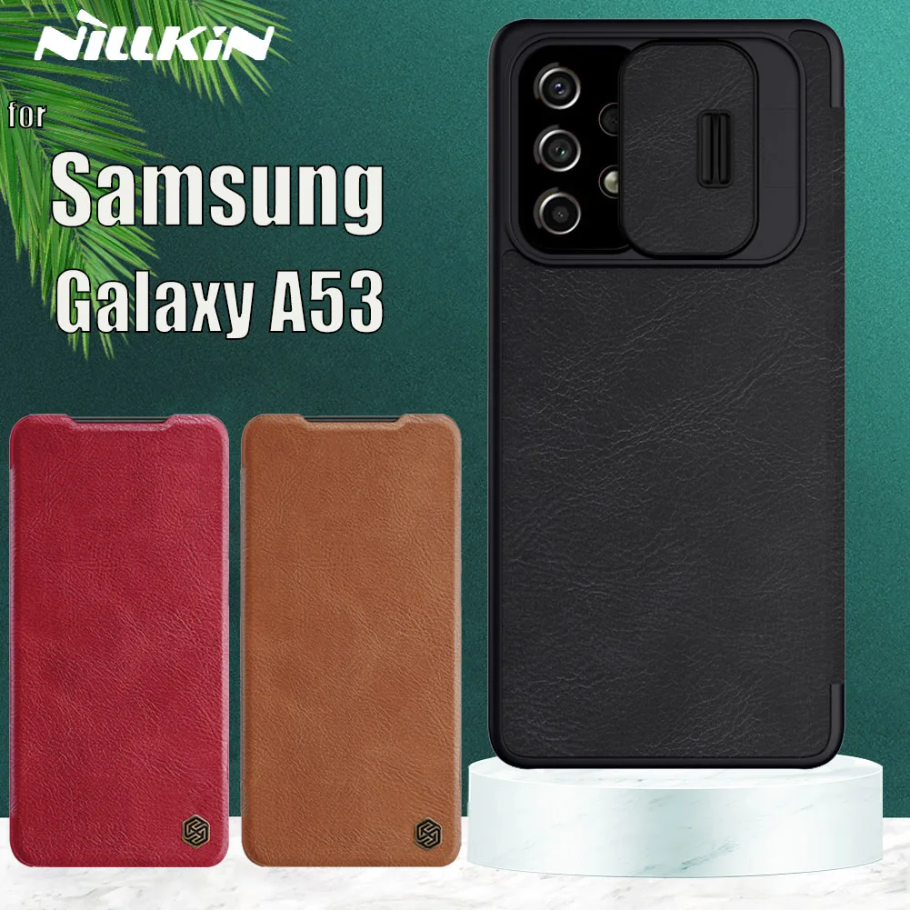 Чехол Nillkin для Samsung Galaxy A53, защитный чехол для объектива камеры, мягкий кожаный чехол с откидной крышкой и отделением для карт для Samsung A53, чехо...
Чехол Nillkin для Samsung Galaxy A53, защитный чехол для объектива камеры, мягкий кожаный чехол с откидной крышкой и отделением для карт для Samsung A53, чехо...