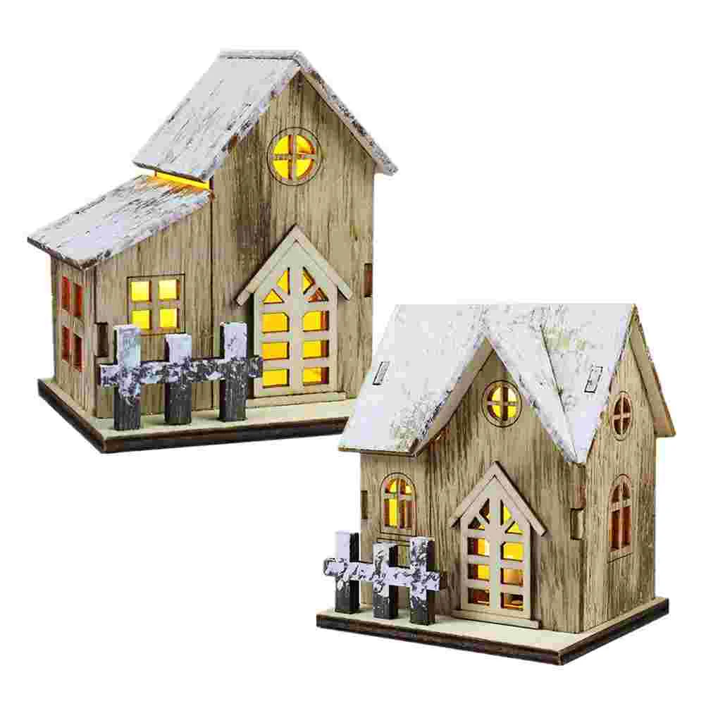 2 Pcs Christmas House Ornament Light Village Houses Rustic Table Decor Snow Scene Wooden Led Xmas Luminous 
2 Pcs Christmas House Ornament Light Village Houses Rustic Table Decor Snow Scene Wooden Led Xmas Luminous
