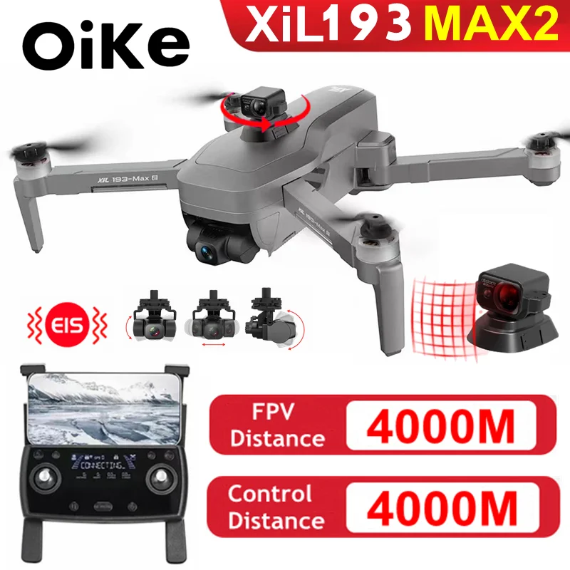 Квадрокоптер Oike XiL193 MAX2, профессиональный Дрон с камерой 4K, GPS, 3-осевым шарнирным подвесом, радиус действия 4 км, VS SG906 MAX MAX2
Квадрокоптер Oike XiL193 MAX2, профессиональный Дрон с камерой 4K, GPS, 3-осевым шарнирным подвесом, радиус действия 4 км, VS SG906 MAX MAX2