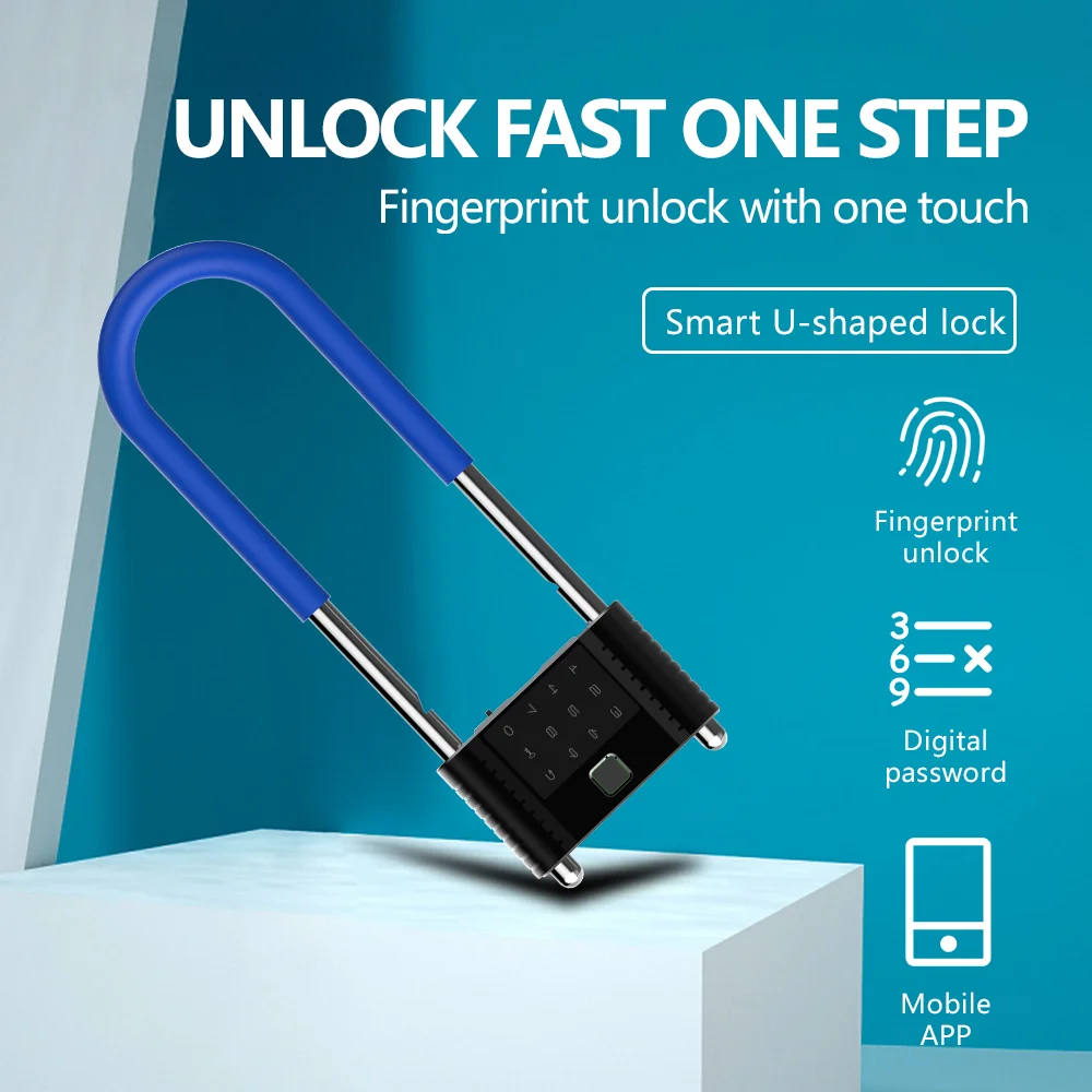 Multifunctional U-lock Bluetooth Password Fingerprint Lock Shop Door Lock Remote Authorization Lock Anti-theft Reinforced Lock
Multifunctional U-lock Bluetooth Password Fingerprint Lock Shop Door Lock Remote Authorization Lock Anti-theft Reinforced Lock